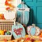 Set of 4 Fall Decorations for Home Outdoor Wood Porch Stands Pumpkin Decor Thanksgiving decorations Welcome Home Sign with Happy Fall Lettering for Front Door, Garden, and Patio (Classic Style)